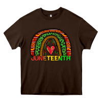 Chocolate Brown juneteenth rainbow Heavy Core Tee - Zillion Design Studio