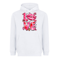 White love with lips Heavyweight Hoodie - LillyAllenDesigns