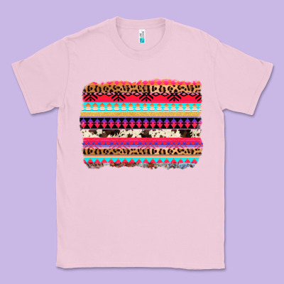 Aztec Western Leopard Cowhide Background Classic Tee Designed By Adodesignshop