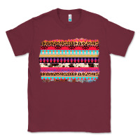 Burgundy aztec western leopard cowhide background Classic Tee - AdoDesignShop
