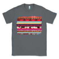 Charcoal Heather aztec western leopard cowhide background Classic Tee - AdoDesignShop