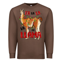 Chestnut christmas llama Premium Sweatshirt - LillyAllenDesigns