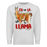 Dove Grey christmas llama Premium Sweatshirt - LillyAllenDesigns