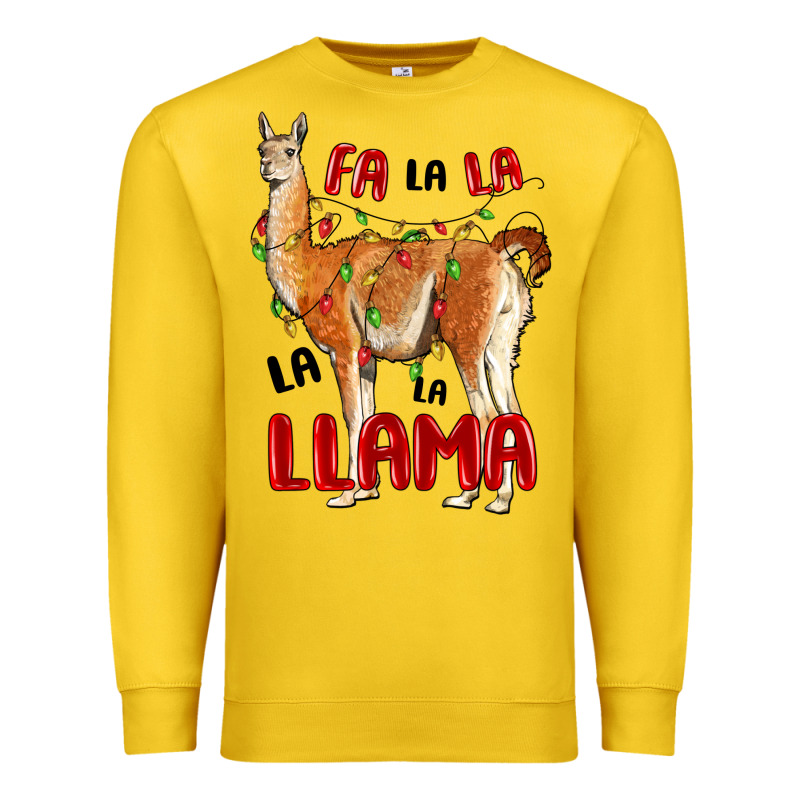 Christmas Llama Premium Sweatshirt by LillyAllenDesigns | Teevron