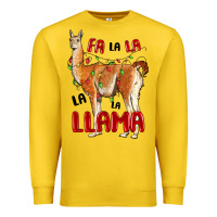 Lemon christmas llama Premium Sweatshirt - LillyAllenDesigns