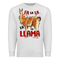 Oatmeal Heather christmas llama Premium Sweatshirt - LillyAllenDesigns