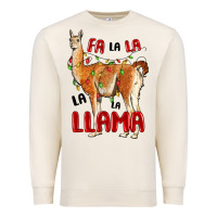 Sandshell christmas llama Premium Sweatshirt - LillyAllenDesigns