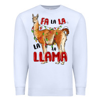 White christmas llama Premium Sweatshirt - LillyAllenDesigns