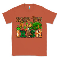 Copper kiss me i am irish  with lips and shamrocks Classic Tee - AdoDesignShop
