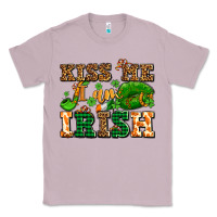 Lilac kiss me i am irish  with lips and shamrocks Classic Tee - AdoDesignShop