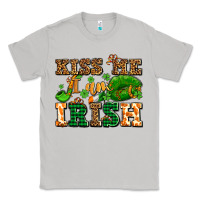 Moon Dust kiss me i am irish  with lips and shamrocks Classic Tee - AdoDesignShop