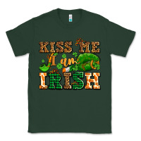 Sports Green kiss me i am irish  with lips and shamrocks Classic Tee - AdoDesignShop