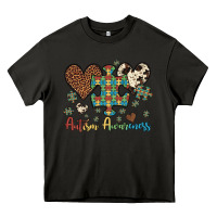 Asphalt autism awareness leopard cowhide herts puzzle Heavy Core Tee - Artiststas