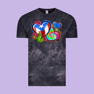 Western Leopard Puerto Rico Hearts Vintage Tee Designed By Adodesignshop
