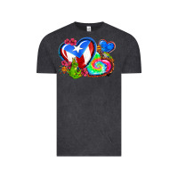 Vintage Black western leopard puerto rico hearts Vintage Tee - AdoDesignShop