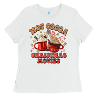 White hot cocoa and christmas movies Ladies Tee - MaliasSmallBusiness