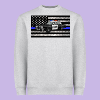 Thin Blue Line Police Car Sippy Cup Heavyweight Sweatshirt Designed By Artiststas