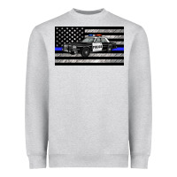 Heather Grey thin blue line police car sippy cup Heavyweight Sweatshirt - Artiststas