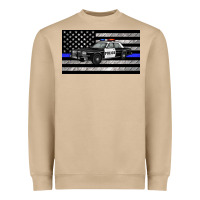 Mushroom thin blue line police car sippy cup Heavyweight Sweatshirt - Artiststas