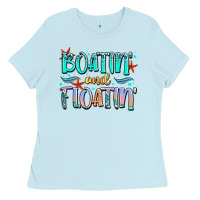 Baby Blue boatin' and floatin' Ladies Tee - JahusDesignShop
