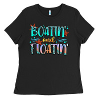 Black boatin' and floatin' Ladies Tee - JahusDesignShop