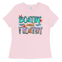 Bubblegum Pink boatin' and floatin' Ladies Tee - JahusDesignShop