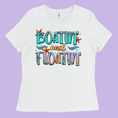 Boatin' And Floatin' Ladies Tee Designed By Jahusdesignshop