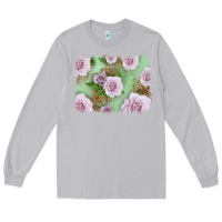 Moon Dust pink roses with leopard background Long Sleeve Tee - LillyAllenDesigns