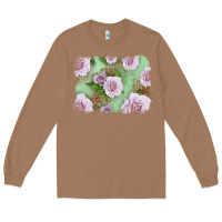 Toasted Coconut pink roses with leopard background Long Sleeve Tee - LillyAllenDesigns