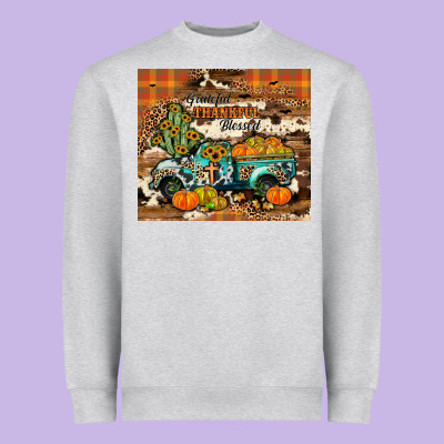 Grateful Thankful Blessed Heavyweight Sweatshirt Designed By Jahusdesignshop