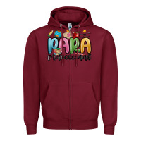 Burgundy para professional Zipper Hoodie - MaliasSmallBusiness