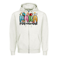 Oatmeal Heather para professional Zipper Hoodie - MaliasSmallBusiness