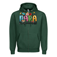 Sports Green para professional Zipper Hoodie - MaliasSmallBusiness