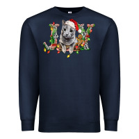 Navy Russian Blue Cat Joy Premium Sweatshirt - LillyAllenDesigns