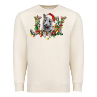 Sandshell Russian Blue Cat Joy Premium Sweatshirt - LillyAllenDesigns