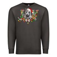 Smoke Russian Blue Cat Joy Premium Sweatshirt - LillyAllenDesigns