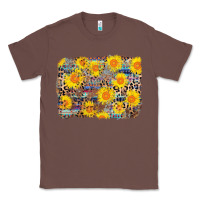 Chestnut aztec sunflower leopard background Classic Tee - AdoDesignShop