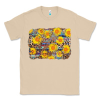 Mushroom aztec sunflower leopard background Classic Tee - AdoDesignShop