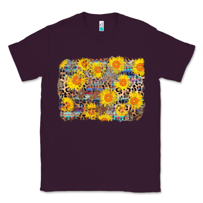 Aztec Sunflower Leopard Background Classic Tee by AdoDesignShop | Teevron
