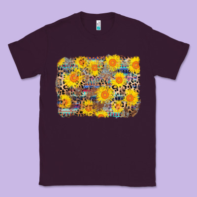 Aztec Sunflower Leopard Background Classic Tee Designed By Adodesignshop
