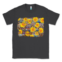 Smoke aztec sunflower leopard background Classic Tee - AdoDesignShop