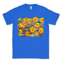 True Royal aztec sunflower leopard background Classic Tee - AdoDesignShop