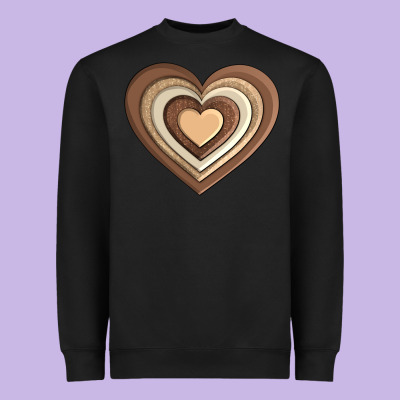 Melanin Heart Heavyweight Sweatshirt Designed By Adodesignshop