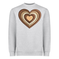 Heather Grey melanin heart Heavyweight Sweatshirt - AdoDesignShop