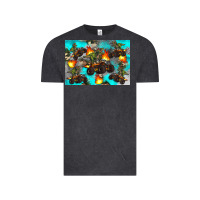 Vintage Black Dinosaur monster truck Vintage Tee - Artiststas