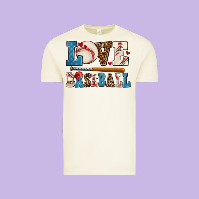 Love Baseball Vintage Tee Designed By Adodesignshop