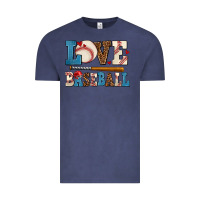 Vintage Denim love baseball Vintage Tee - AdoDesignShop