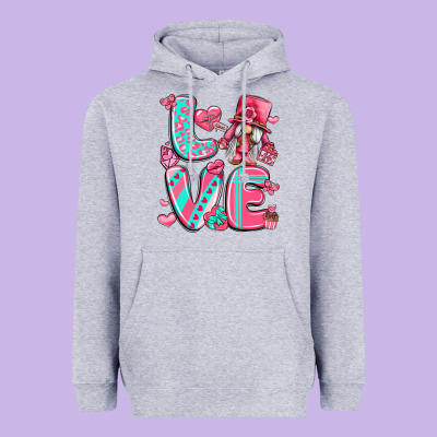 Love With Gnome Heavyweight Hoodie Designed By Lillyallendesigns
