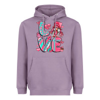 Lavender love with gnome Heavyweight Hoodie - LillyAllenDesigns