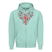 Retro Christian Valentine Zipper Hoodie | Teevron